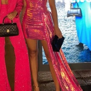 Nadine Merabi - Hot Pink Mini Skirt